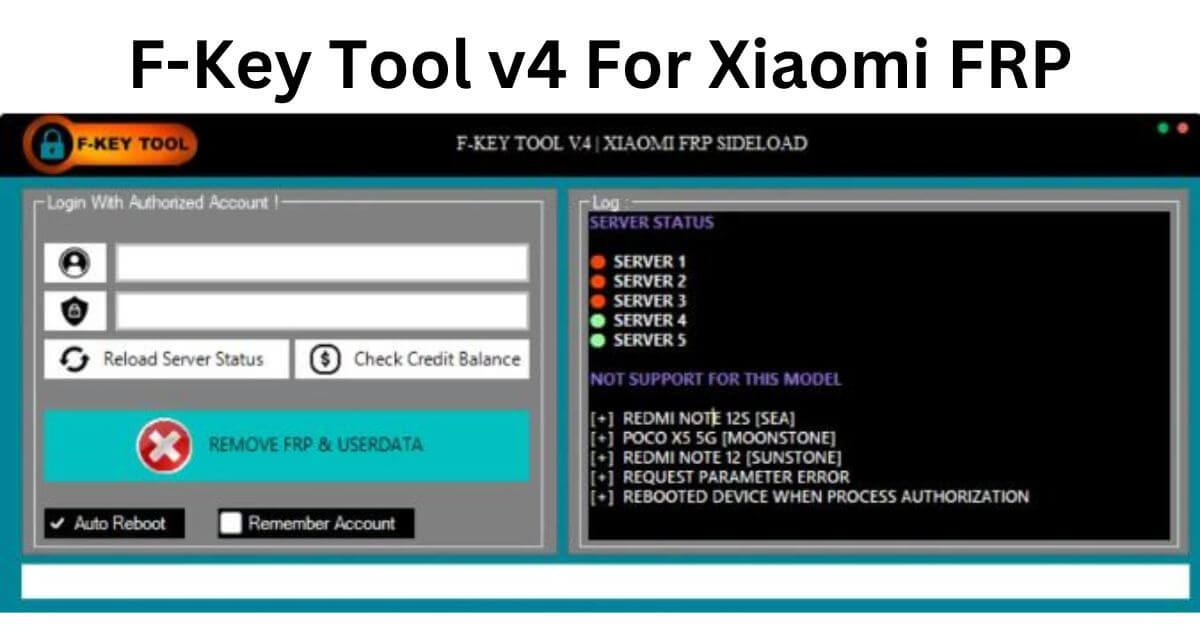 F-Key Tool v4 For Xiaomi FRP – (Latest version) Free Download